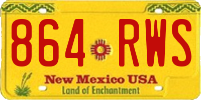 NM license plate 864RWS