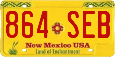 NM license plate 864SEB