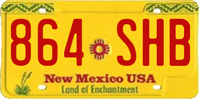 NM license plate 864SHB