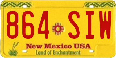 NM license plate 864SIW
