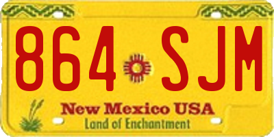 NM license plate 864SJM