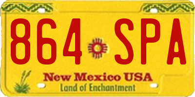 NM license plate 864SPA