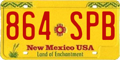 NM license plate 864SPB