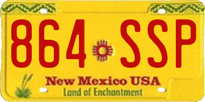 NM license plate 864SSP