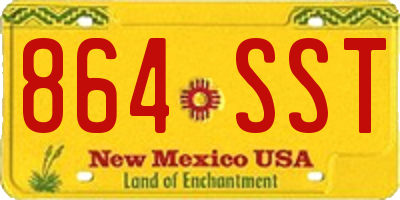 NM license plate 864SST