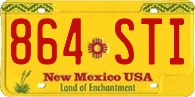 NM license plate 864STI