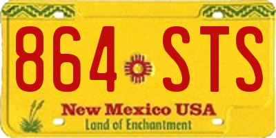 NM license plate 864STS
