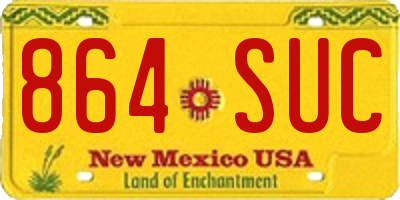 NM license plate 864SUC