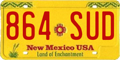 NM license plate 864SUD