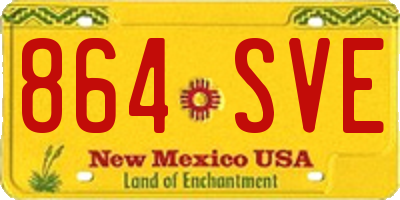 NM license plate 864SVE