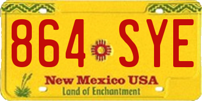 NM license plate 864SYE