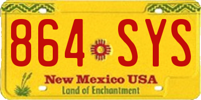NM license plate 864SYS