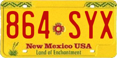 NM license plate 864SYX