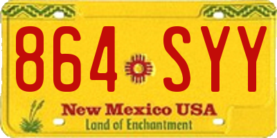 NM license plate 864SYY