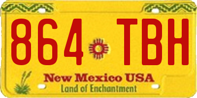NM license plate 864TBH