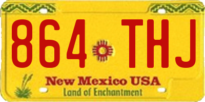 NM license plate 864THJ
