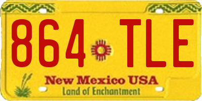 NM license plate 864TLE