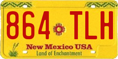NM license plate 864TLH