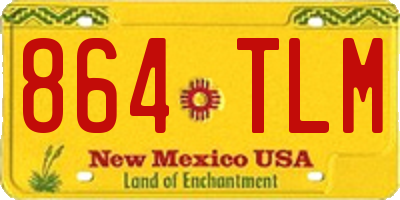 NM license plate 864TLM