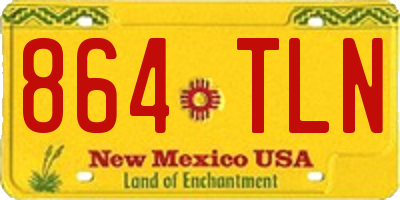 NM license plate 864TLN