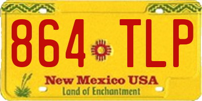 NM license plate 864TLP