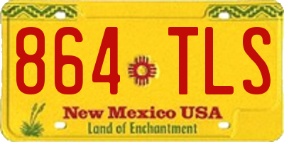 NM license plate 864TLS
