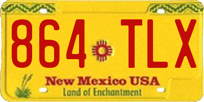 NM license plate 864TLX