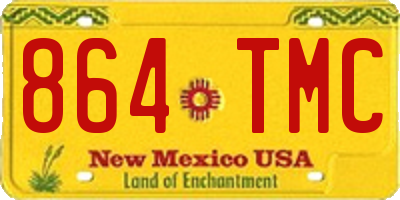 NM license plate 864TMC