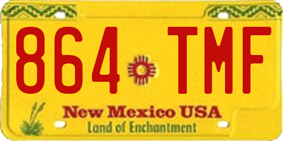 NM license plate 864TMF
