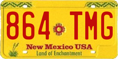 NM license plate 864TMG