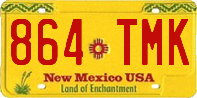 NM license plate 864TMK