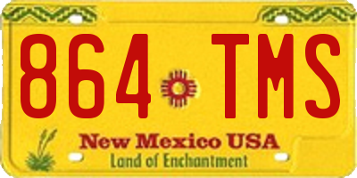 NM license plate 864TMS