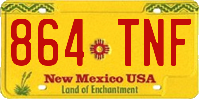 NM license plate 864TNF