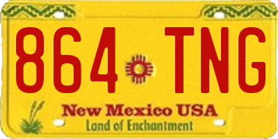 NM license plate 864TNG