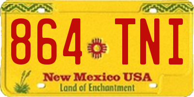 NM license plate 864TNI