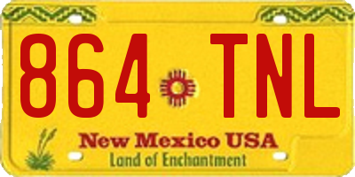 NM license plate 864TNL