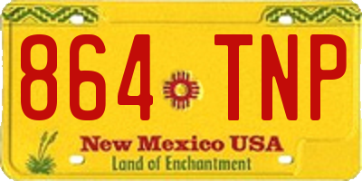 NM license plate 864TNP