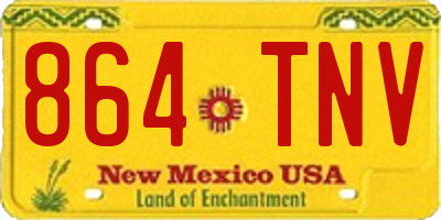 NM license plate 864TNV