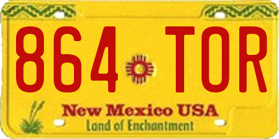 NM license plate 864TOR