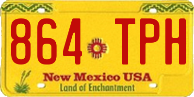 NM license plate 864TPH