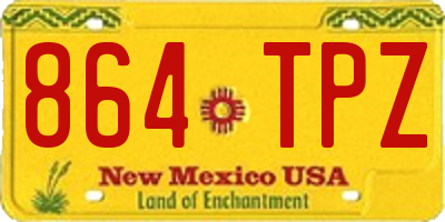 NM license plate 864TPZ