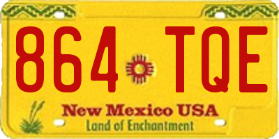 NM license plate 864TQE