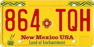 NM license plate 864TQH