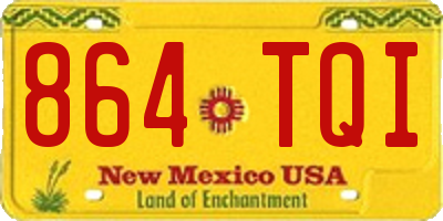NM license plate 864TQI