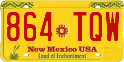 NM license plate 864TQW