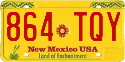 NM license plate 864TQY