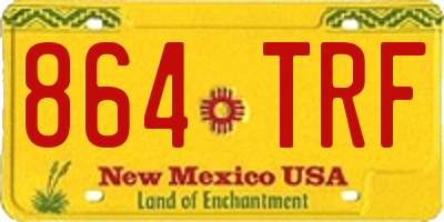NM license plate 864TRF