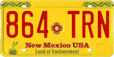NM license plate 864TRN