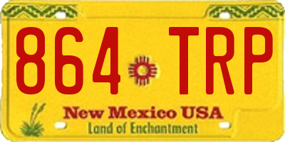 NM license plate 864TRP