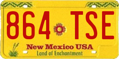 NM license plate 864TSE